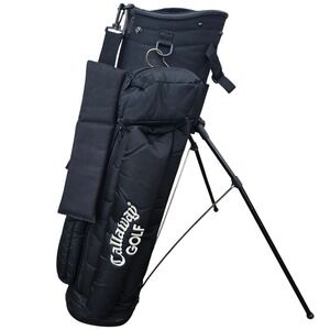 Callaway Golf Stand Bag Black Quilted Nylon 3-Way Divider Lightweight Carry Bag